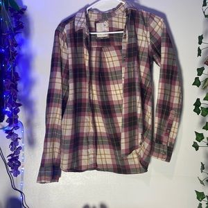 SO cozy shirt Xs flannel (pink grey and orange)